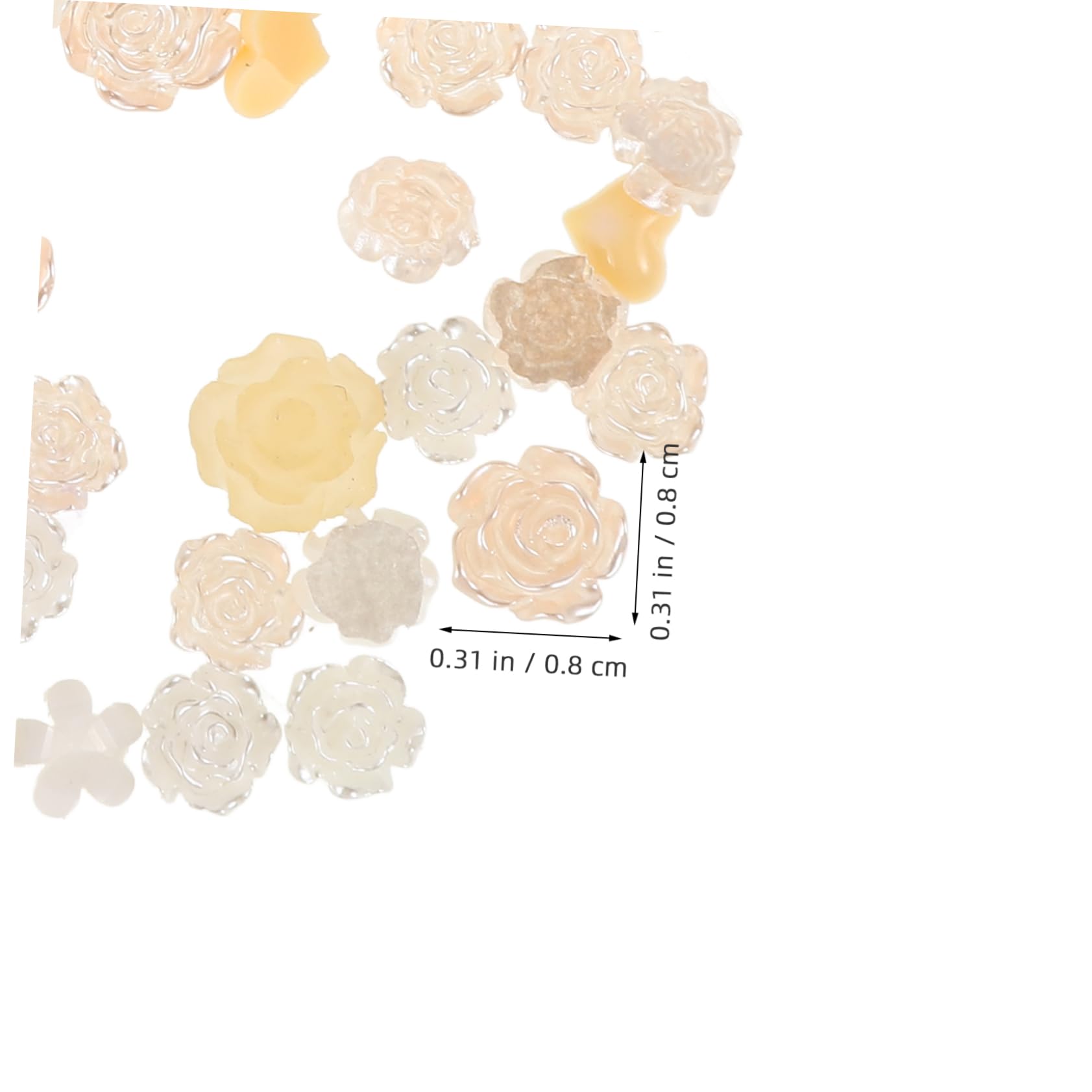5 Pièces Décorations Résine pour Ongles Charms Fleurs de Camélia pour Accessoires Diy pour Téléphone et Artisanat Féminin