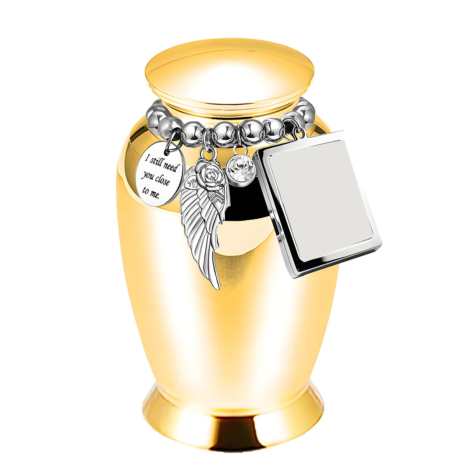 Hredyqw Memorial Cremation Urn Jewelry Pet Cremation Jewelry Ashes Casket Creative Pet Urn Casket