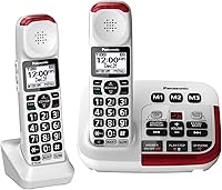 Vista 1 de Panasonic KX-TGM420W + (1) Teléfono inalámbrico amplificado KX-TGMA44W con contestador digital y amplificador de volumen de voz de hasta 40 dB