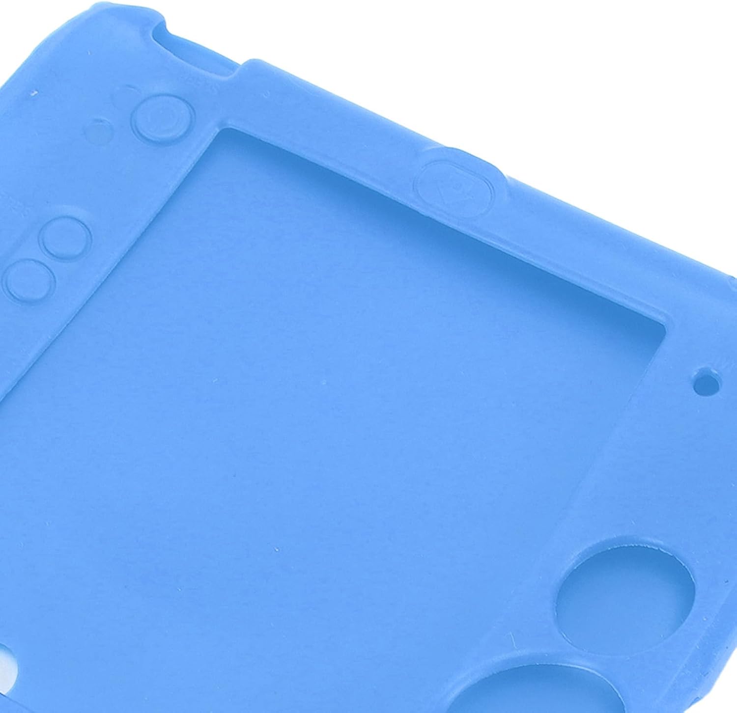 Handheld Game Console Silicone Cover for 2DS Soft Protective Case Scratch with Top Bottom Screen Protector (Blue)