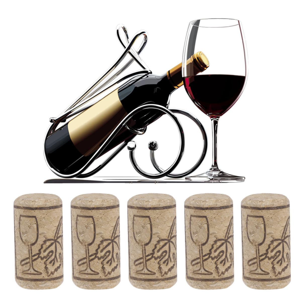 Tapones de corcho natural con sellado elástico para proteger el vino y usar en manualidades