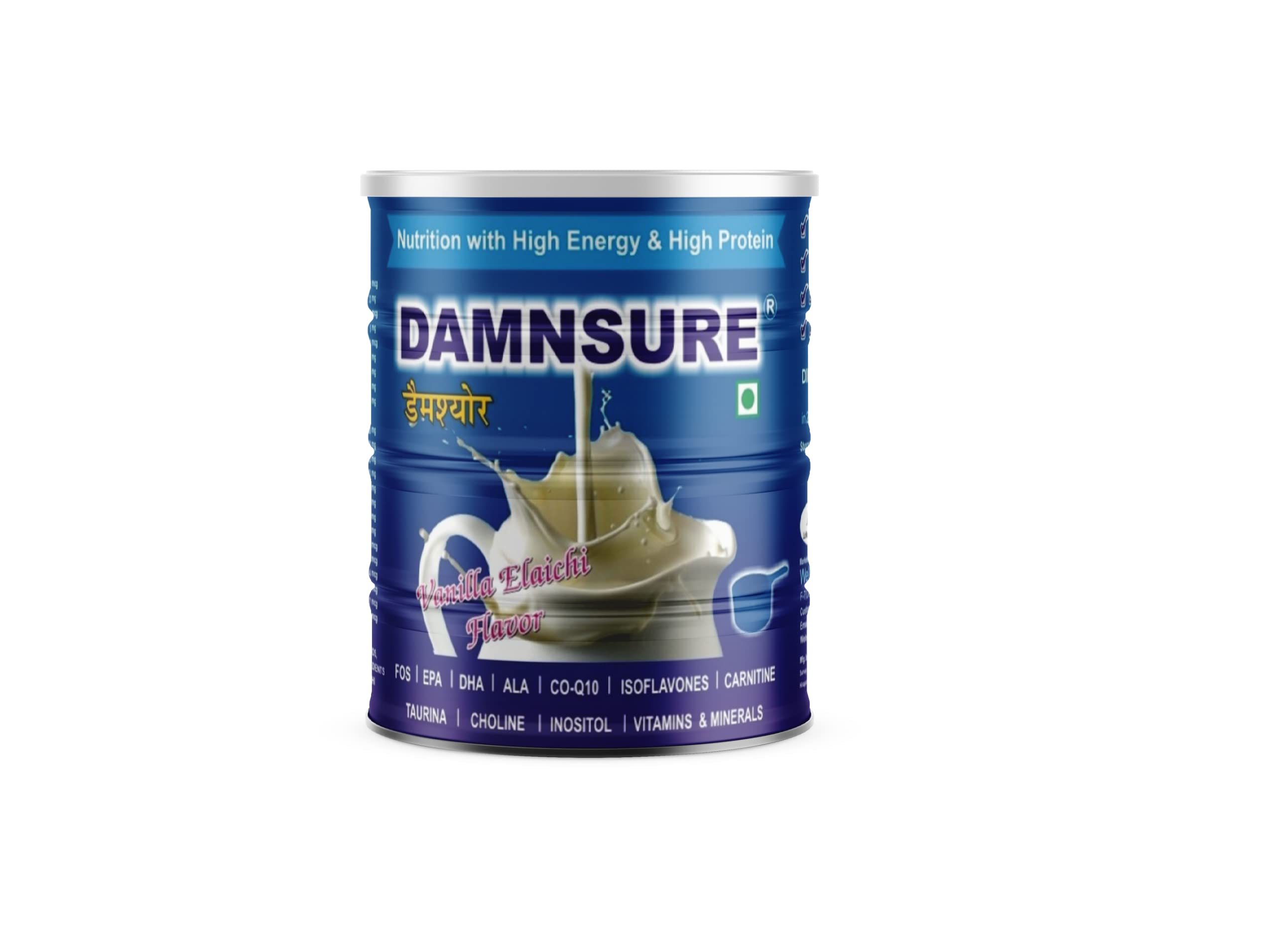 DamnSure Nutritional Supplement with All Essential Vitamins, Minerals & Antioxidants | 100% Vegetarian | 100% Sugar Free | 400 Grams