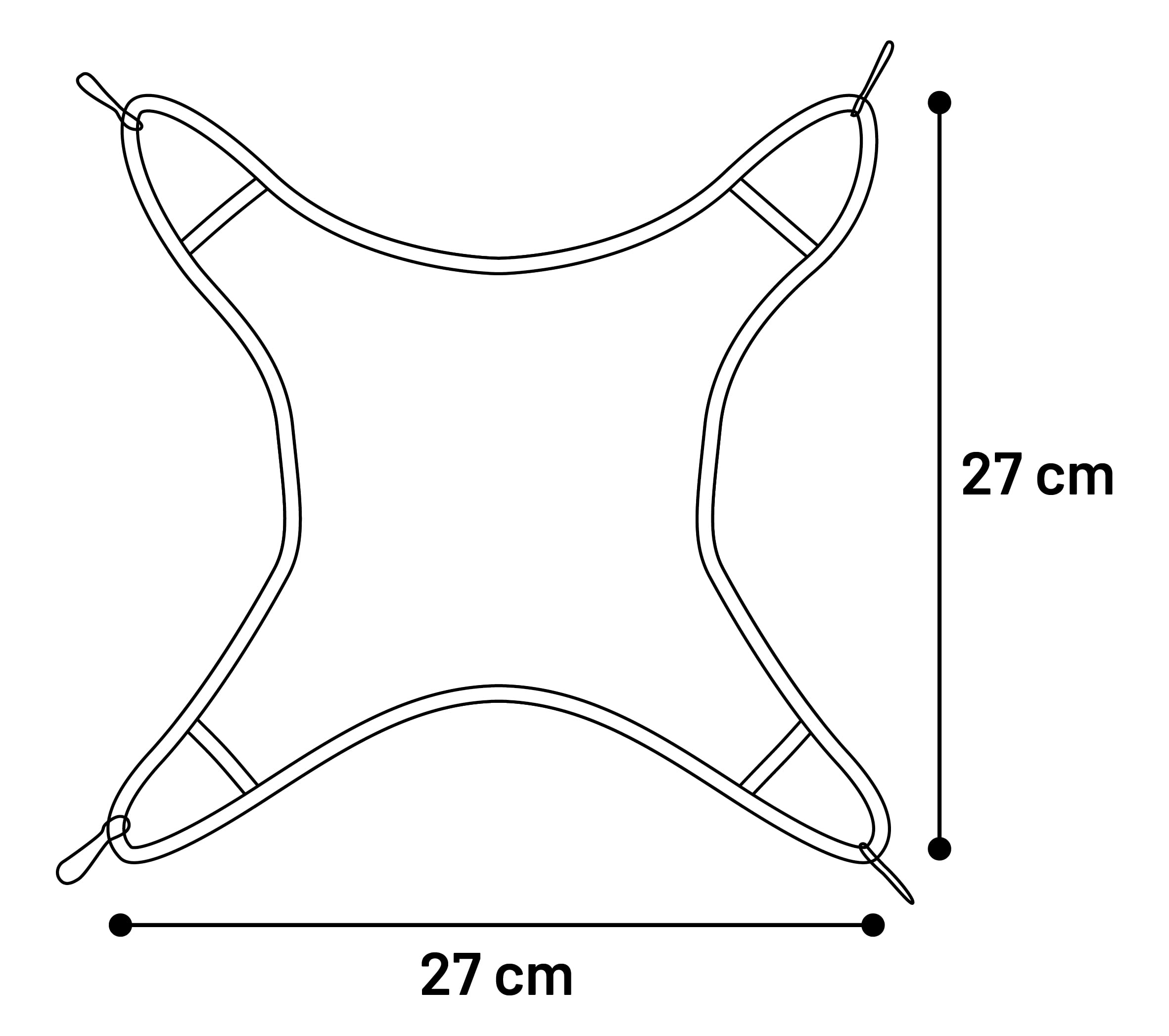 Flamingo Hamac pour rongeurs Fizi Multicolore - 27x27x0,5cm - avec Crochets pour l'accrocher - Lavable et Confortable - Idéal pour Hamsters et Cochons d'Inde