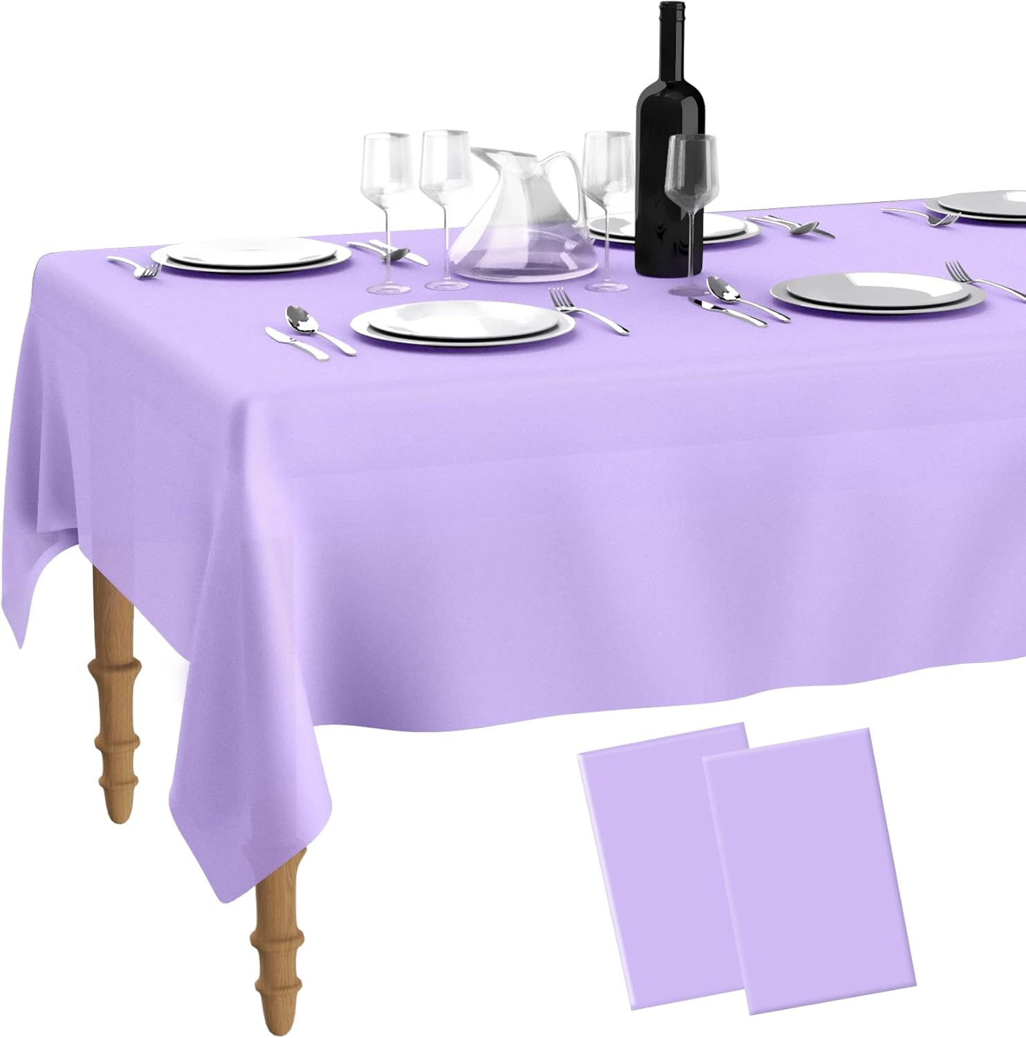 Table Cloth, Light Purple Tablecloth for Rectangle Tables