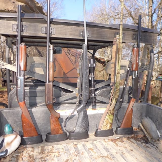 6-Pack Gun Stock Holder For Rifle or Shotgun, secure gun racks for UTV's, ATV's, Duck Blinds, Pit Blinds, Deer Stands, Golf Carts, Ranch Trucks, Hog Vehicles, Tractors and Hunting Boats.