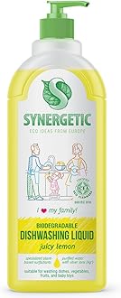 S SYNERGETIC Biodegradable dishwashing liquid (Lemon, 1000ml)