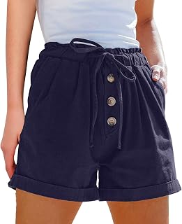LindoMaker Shorts for Women High Waisted Outdoor Shorts Lightweight Hiking Shorts Quick Dry Jogging Shorts with Pockets