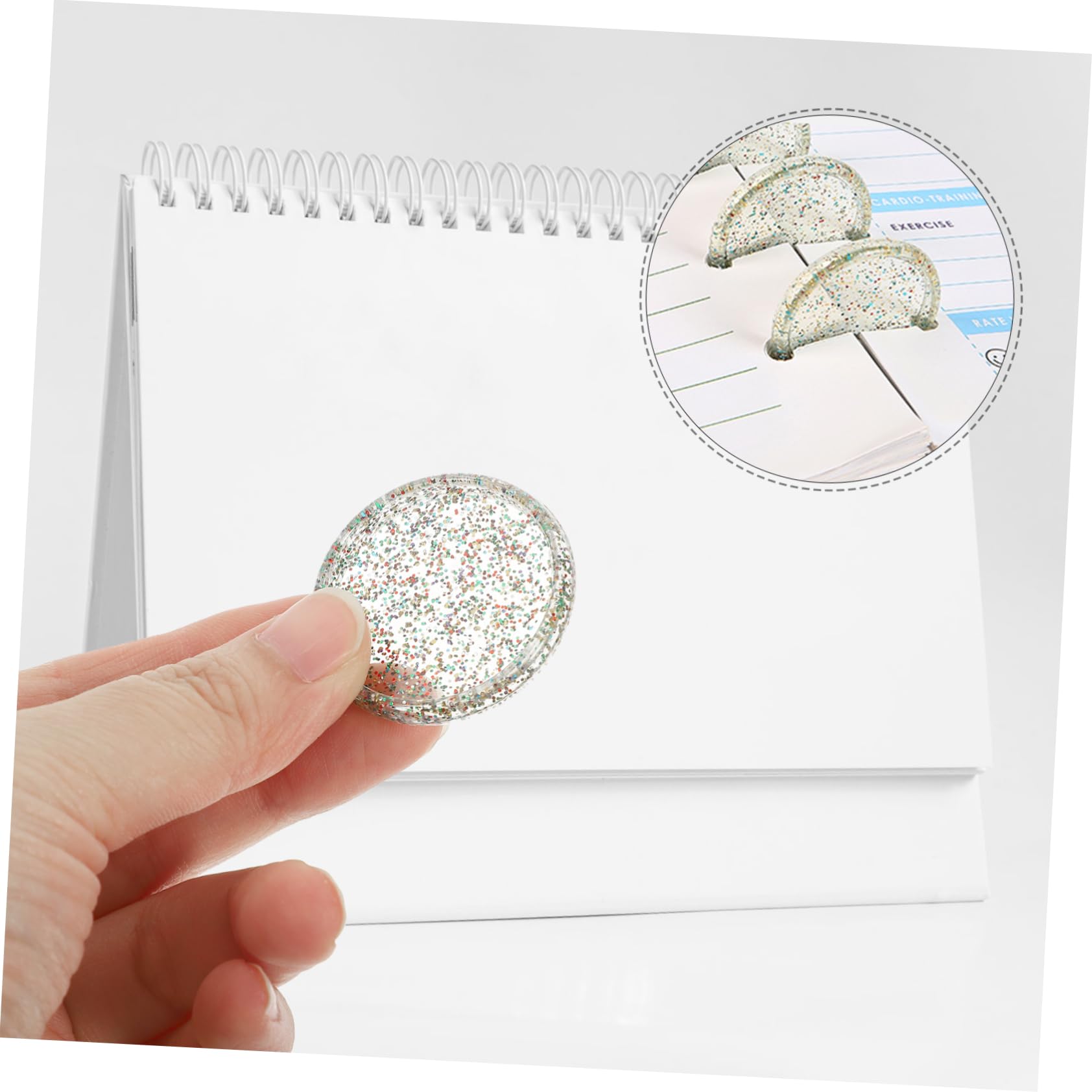 Angoily 5 Series Discos De Encuadernación Redondos Para Planificadores Y Cuadernos Para Bricolaje Y Escolar Flexible 30 Piezas X 5