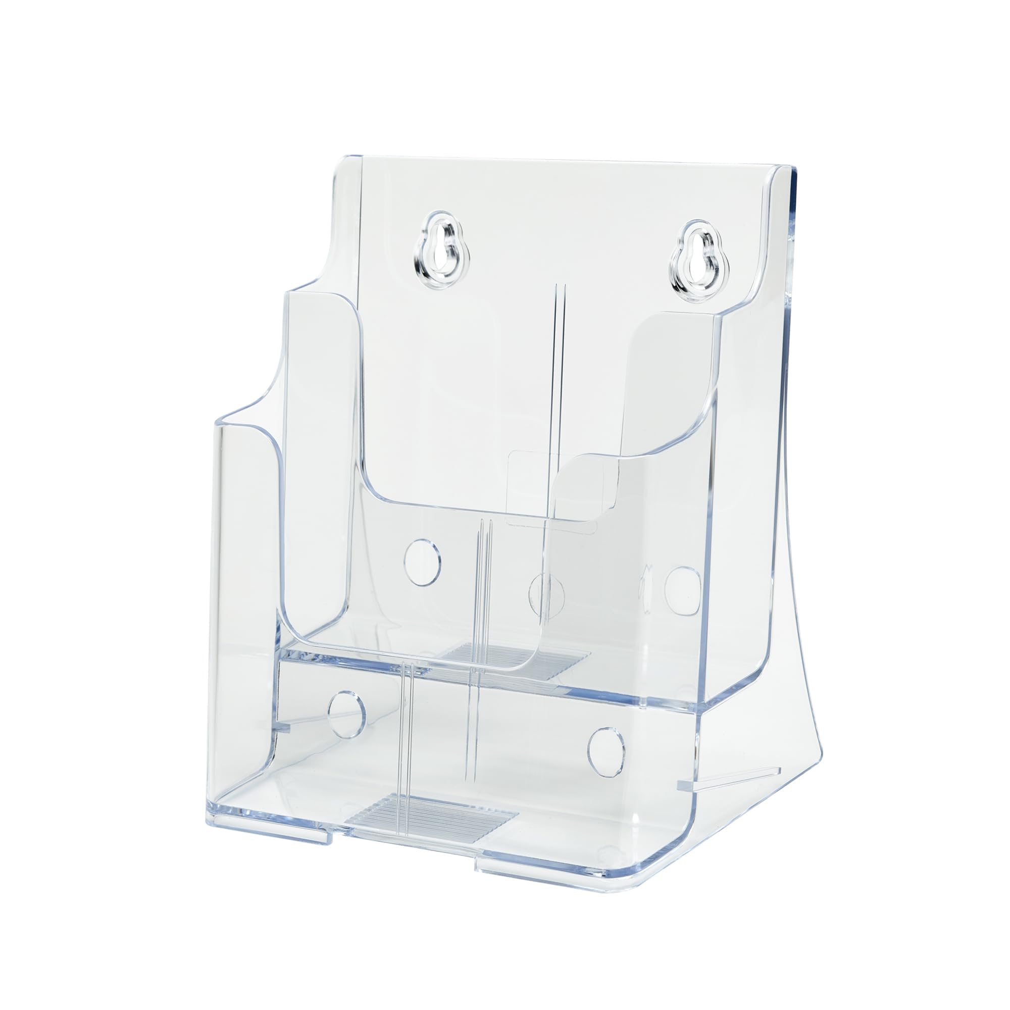 Deflecto Countertop 2 Tier A4 Portrait Multi Tier Literature Holder Magazine File Holder Leaflet Holder Wall Mounting