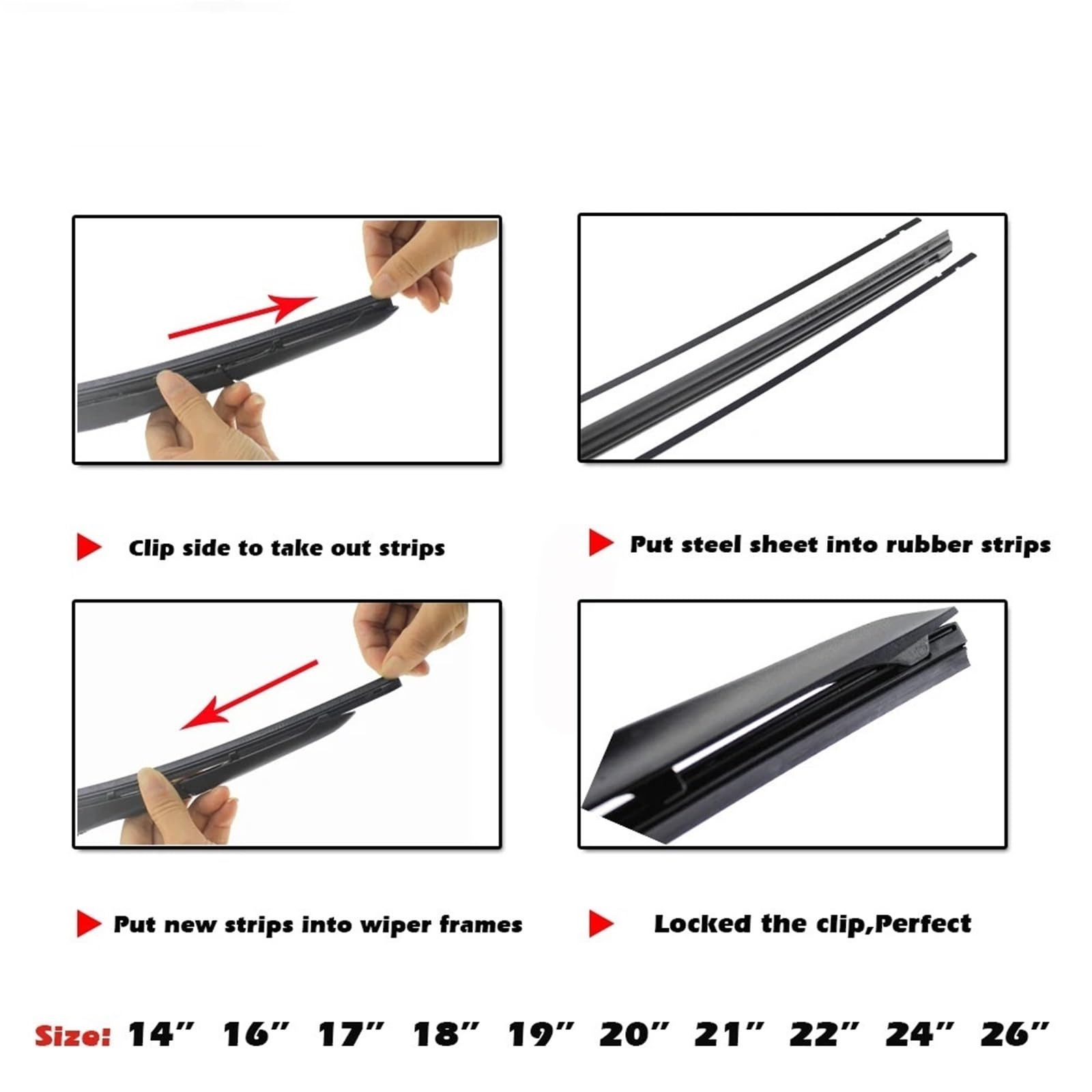 Wycieraczki samochodowe Pióra Wycieraczek Przedniej Szyby Auto All Seasons(1pcs 18inch 450mm)