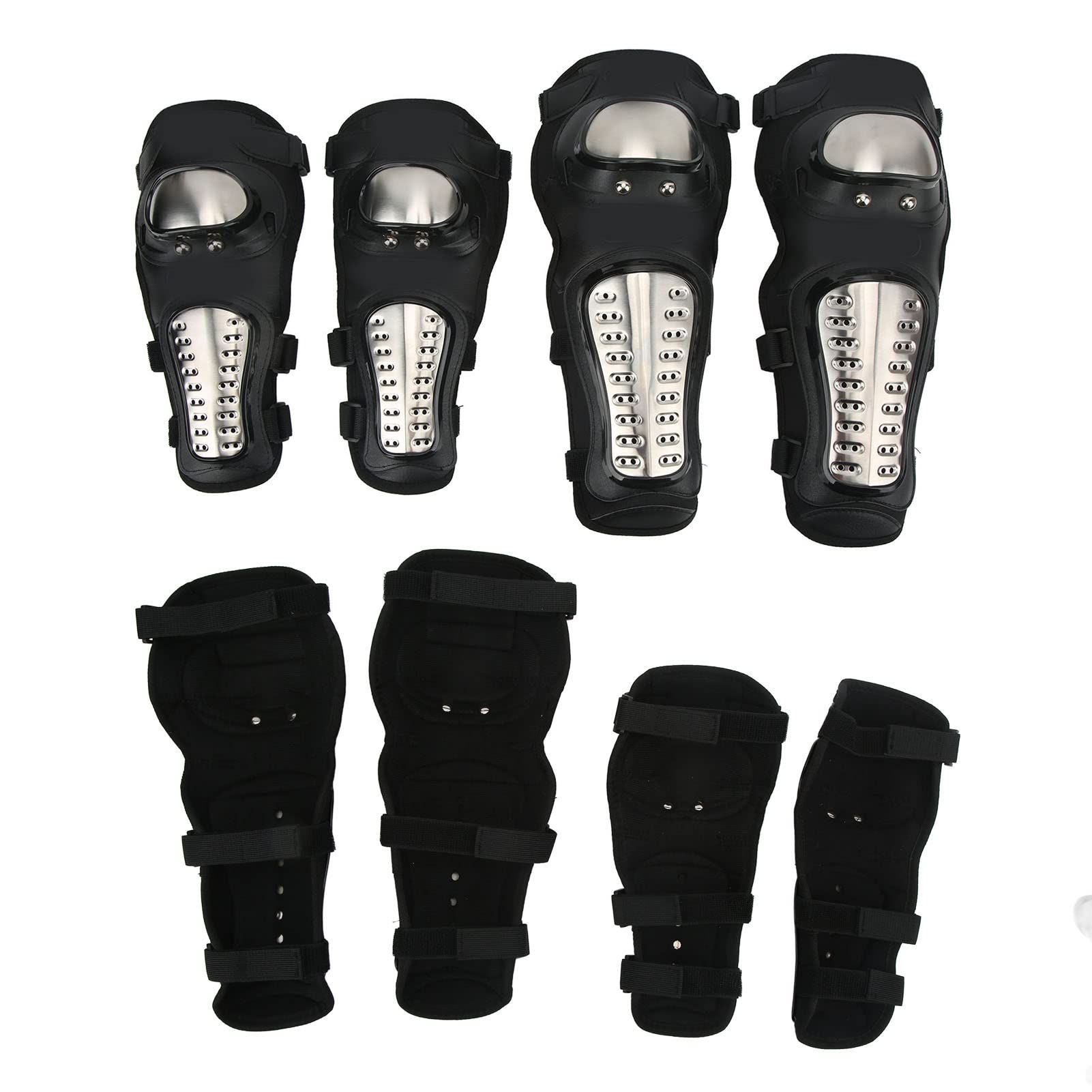 Protezioni per ginocchia e gomiti variabili e traspiranti, ginocchiere per moto, ginocchiere, gomitiere - Ideali per gli appassionati di moto e ciclismo