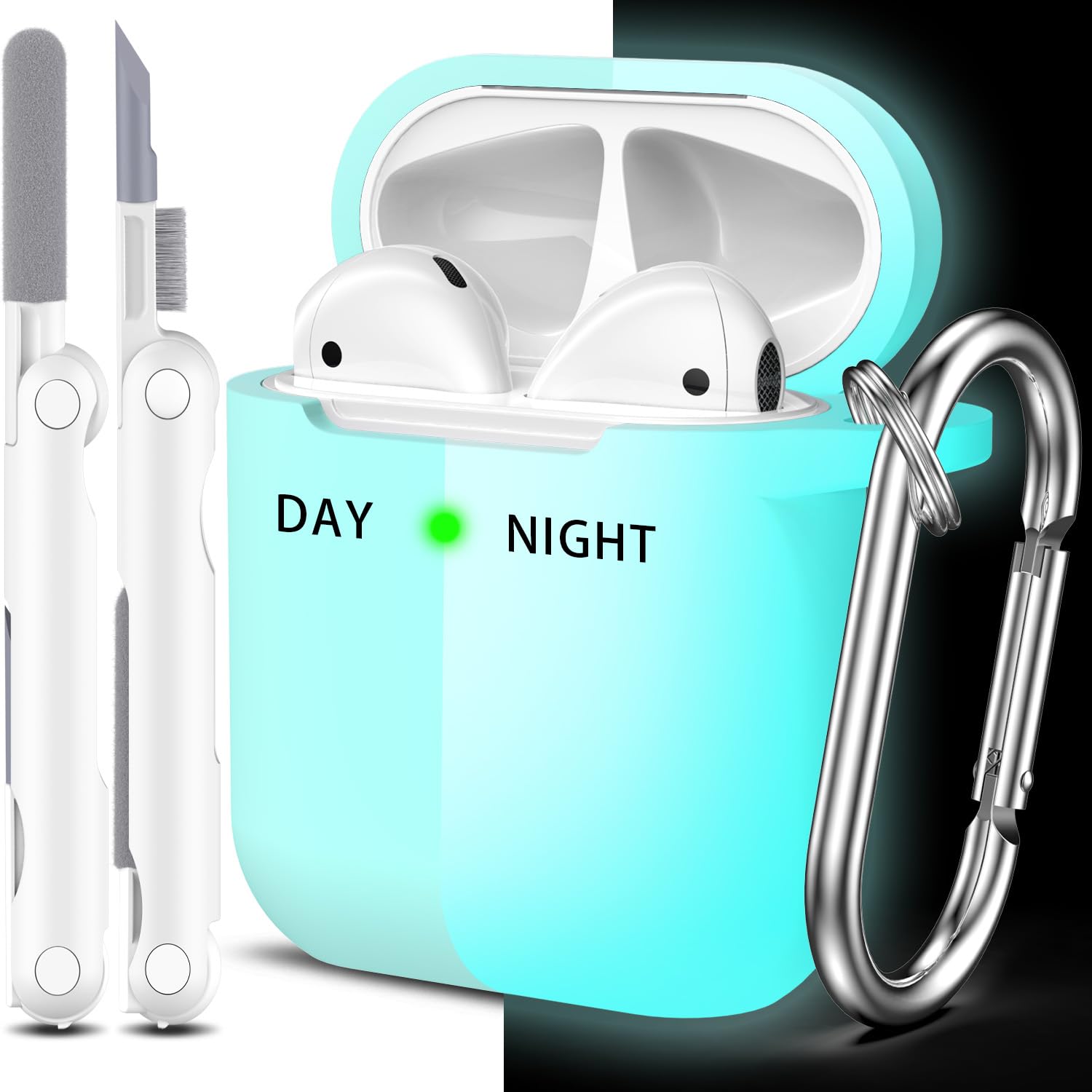 R-fun Funda para AirPods 4 con Kit de Limpieza, Case de Silicona Suave con Llavero, Funda Protectora Completa para Hombres y Mujeres, Compatible con Apple Latest Airpods 4th, Rojo — view 29