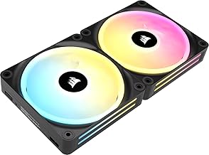 CORSAIR iCUE LINK QX140 RGB 140mm Magnetic Dome Fans Dual Starter Kit with iCUE LINK System Hub - Black