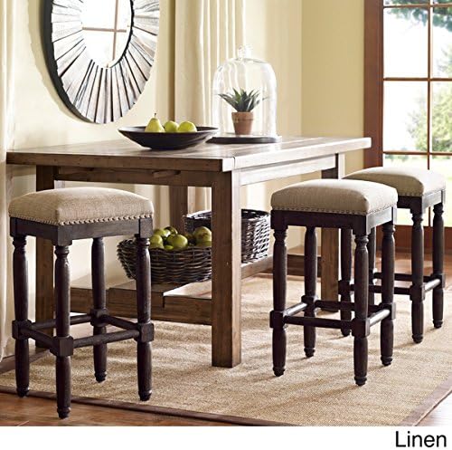 Renate Counter Stools with Coffee-Colored Wood (Linen)
