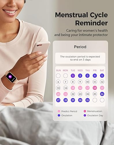 Miniatura 5 de Reloj inteligente con monitor de salud y fitness con frecuencia cardíaca 247, oxígeno en sangre, presión arterial, monitor de sueño, 128 modos de