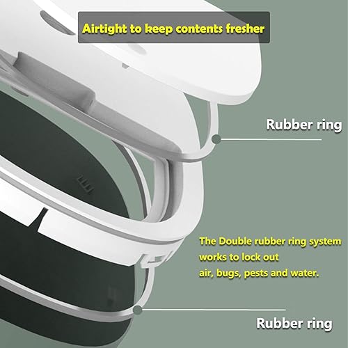Miniatura 3 de Contenedor de almacenamiento de alimentos para mascotas, contenedor hermético de plástico hermético a prueba de humedad de 15 libras para alimentos