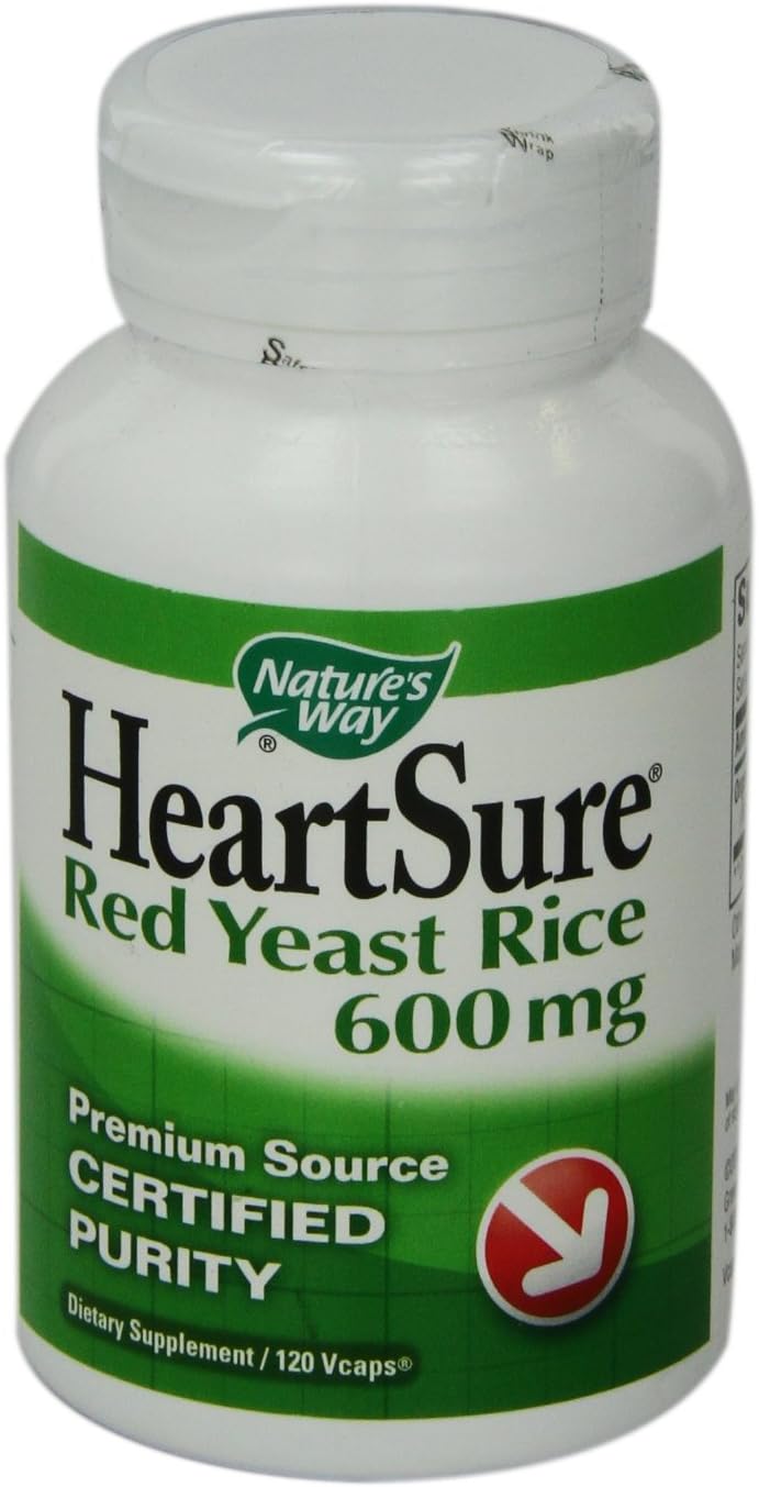 Nature's Way HeartSure Red Yeast Rice 600 mg Twice Daily, 120 VCaps