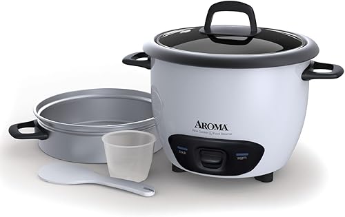 Miniatura 10 de Aroma Olla arrocera y vaporera 14 tazas cocidas 7 tazas sin cocinar Rojo