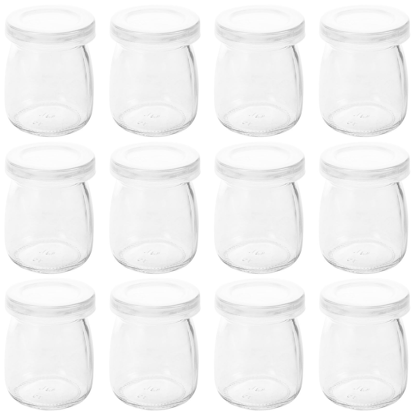 Zerodeko 12 Piezas Tarro de Vidrio para Yogur de 100ml