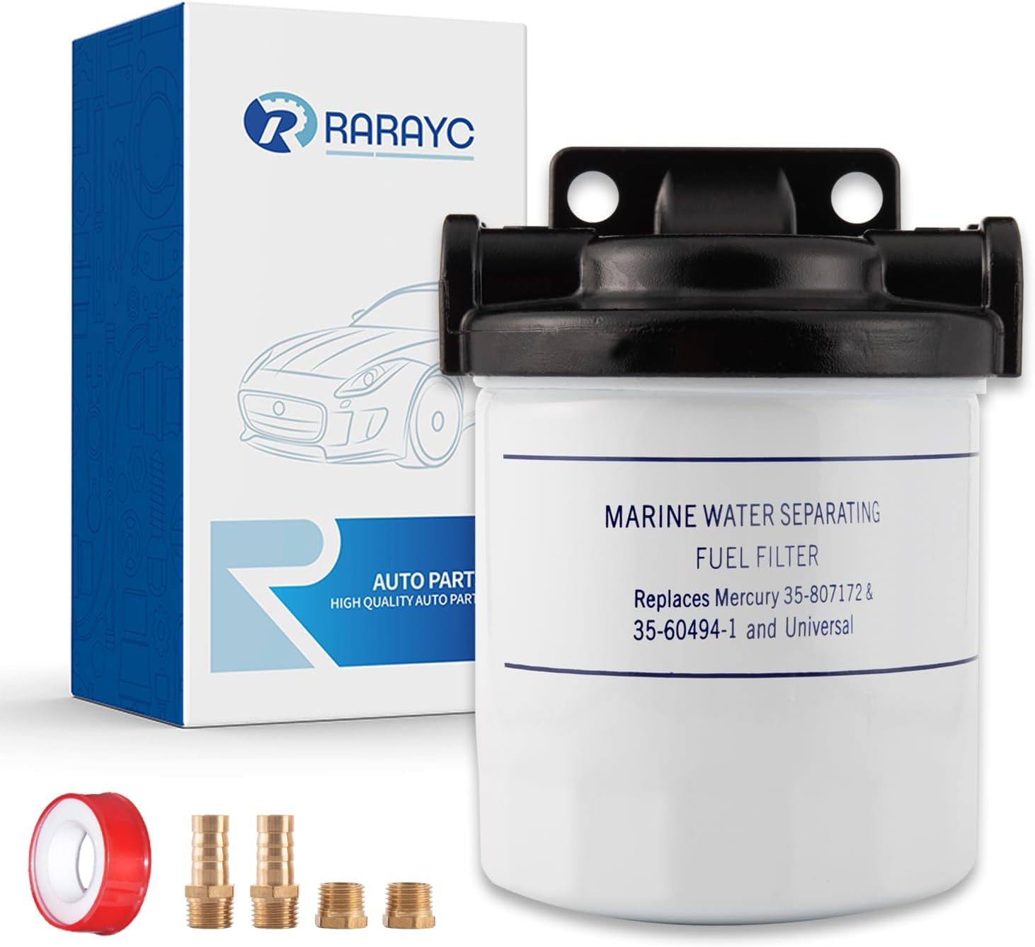 RARAYC Marine Boat Fuel Filter Water Separator Kit SpinOn