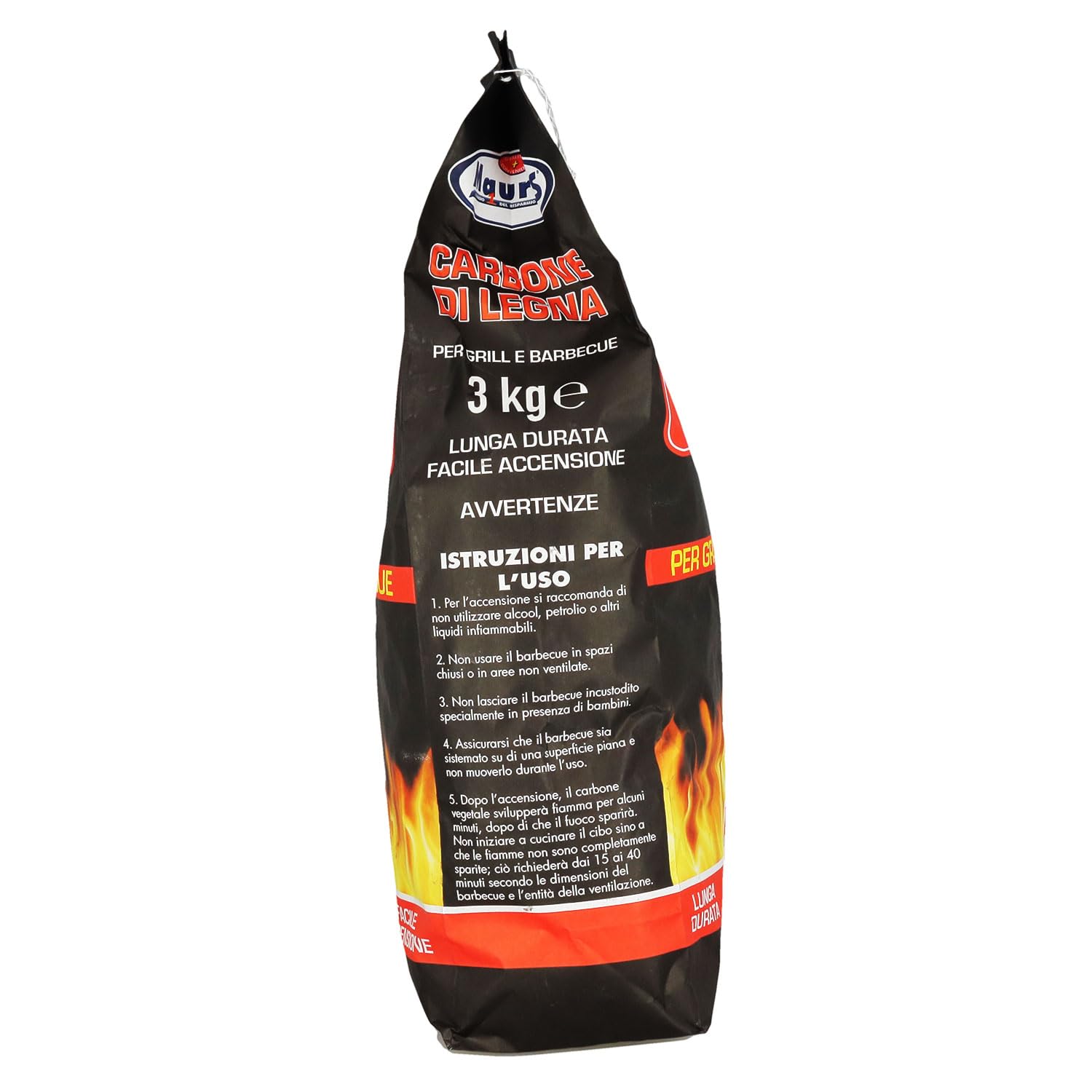Maury's Set 9 Confezioni di Carbone in Legno Naturale da 3 Kg l'uno Pezzi di Carbone Nero Ideale per Barbecue, Camino e Grill per una Cottura Autentica