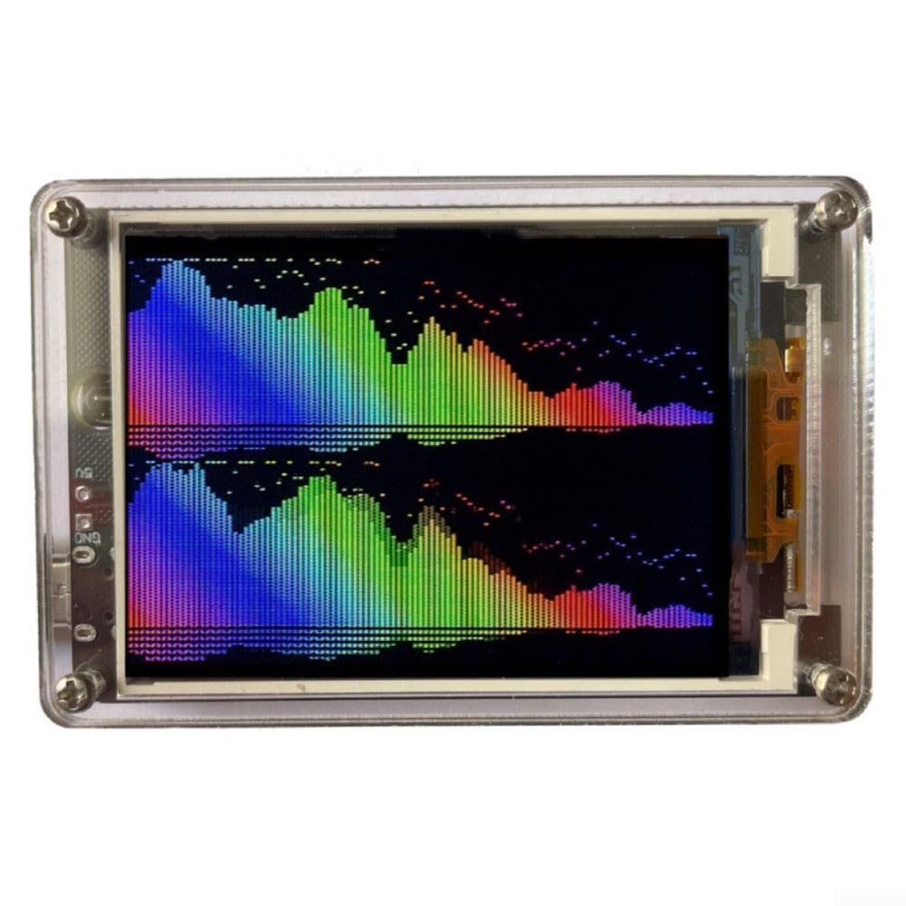 Orologio misuratore di livello sonoro con musica per visualizzazione spettro per casa ufficio studio decorazione audio e visualizzazione del tempo