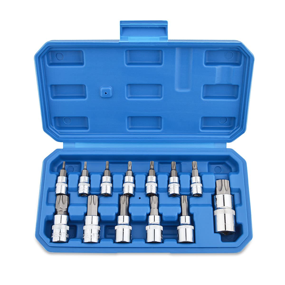 Gunpla 13tlg. Torx Steckschlüssel Satz T10-T70 Stecknüsse Biteinsätze Steckschlüsseleinsätze für Schraubarbeiten an Autos, Motorrädern und Fahrrädern