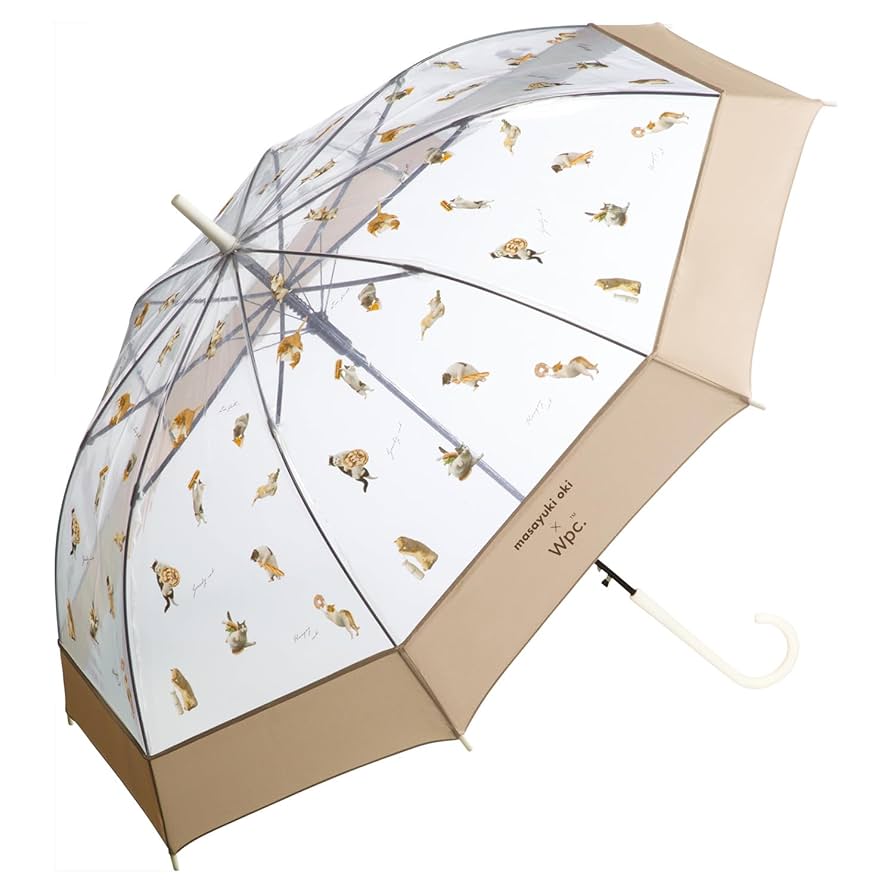 【受注製作】ガーデンピック　傘ねこ『雨の中』　１匹590円〜（+送料） 100％完全遮光 日傘/雨傘/晴雨兼用傘 ブラックコーティング 竹製