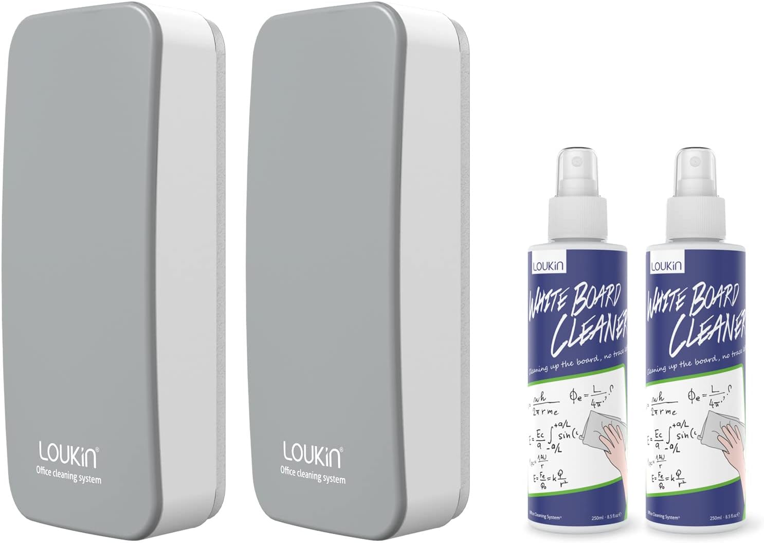 Loukin Shag Dry Erase Eraser With Cleaner – Suction Cup, Microfiber, Washable For Whiteboards - View #5