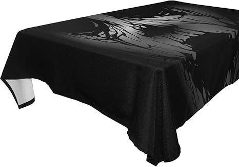 Amazon Geevosun テーブルクロス 怖い顔イラスト 装飾 テーブルカバー 耐久 耐熱 テーブルマット 四季通用 雰囲気が一気に変わる 140x2cm テーブルクロス オンライン通販