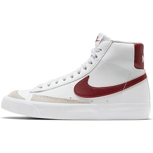 Nike Blazer Mid '77 Boys DA4086-102 (White/Team RED-White-Black), Size 6