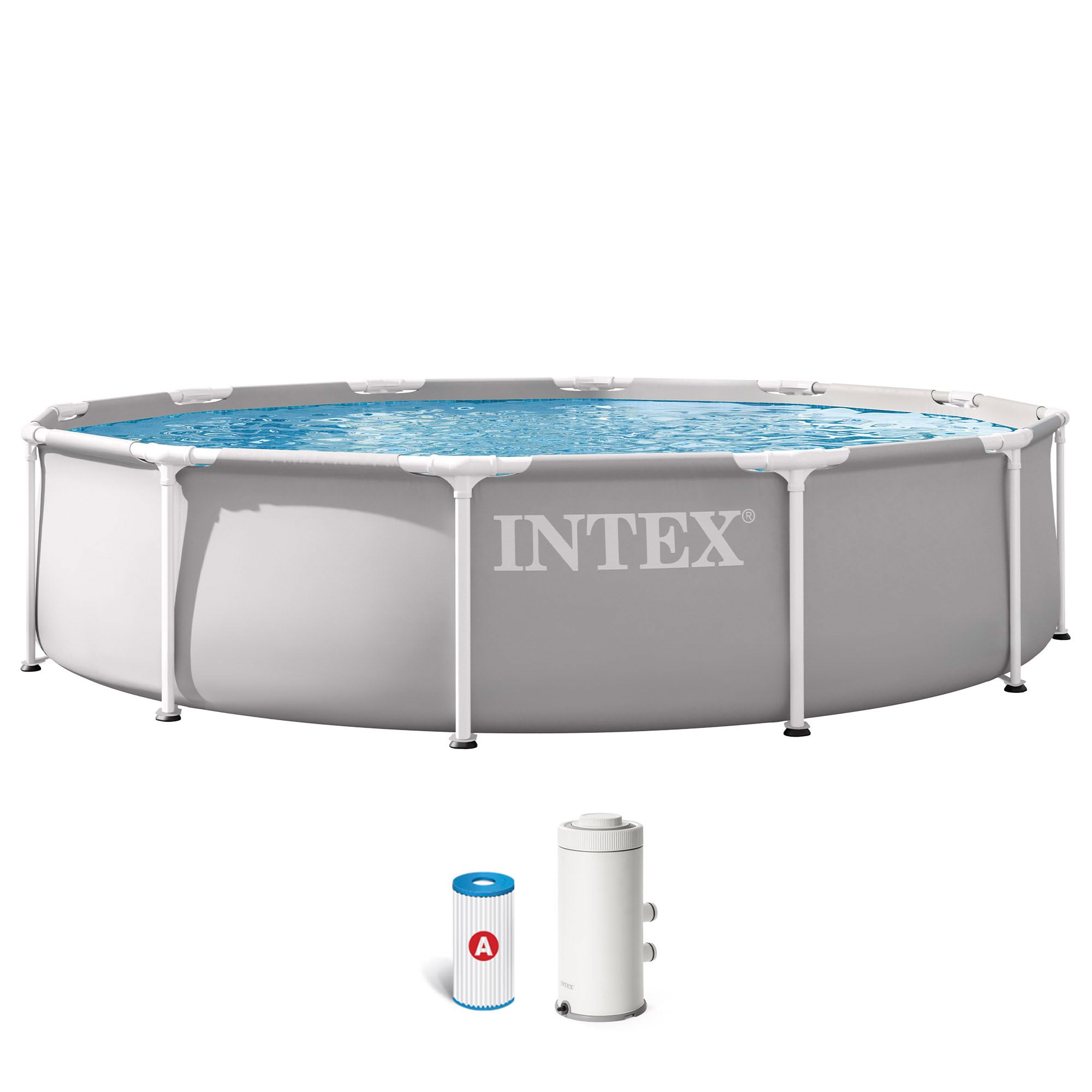 Intex 26712ND 3,66 m x 76 cm Prism Frame Premium Pool Set (inkl. Filterpump)
