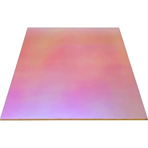 Acrylic Iridescent/Radiant Sheets, 1/8" Thickness, 16"x12", Ideal for GlowForge & Any Types of Laser/Engraving, Perfect Material for Jewelry, Crafting & DIY Projects (Pink)
