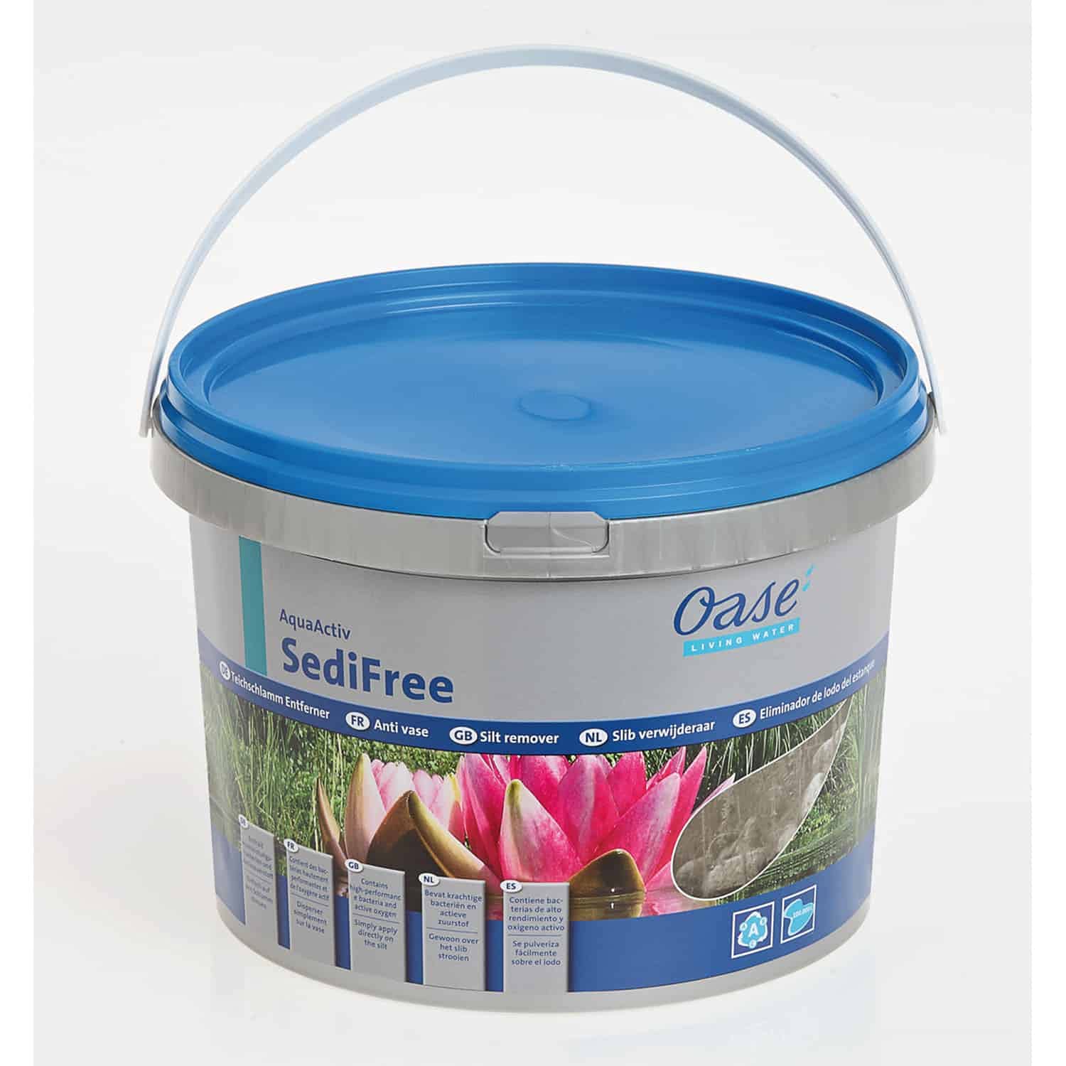 Oase 50561 AquaActiv SediFree, 5 l - Teichschlammentferner, gezielte Vorbeugung von Verschlammung, Dauertrübung und Algenpolstern, beschleunigt Schlammabbau