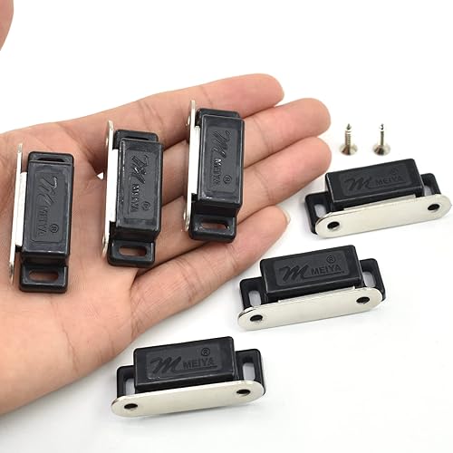 Miniatura 10 de Paquete de 12 imanes magnéticos de 15 libras para puerta de armario de cocina, armario, baño, armario, cierre de cajón y persianas con tornillos de