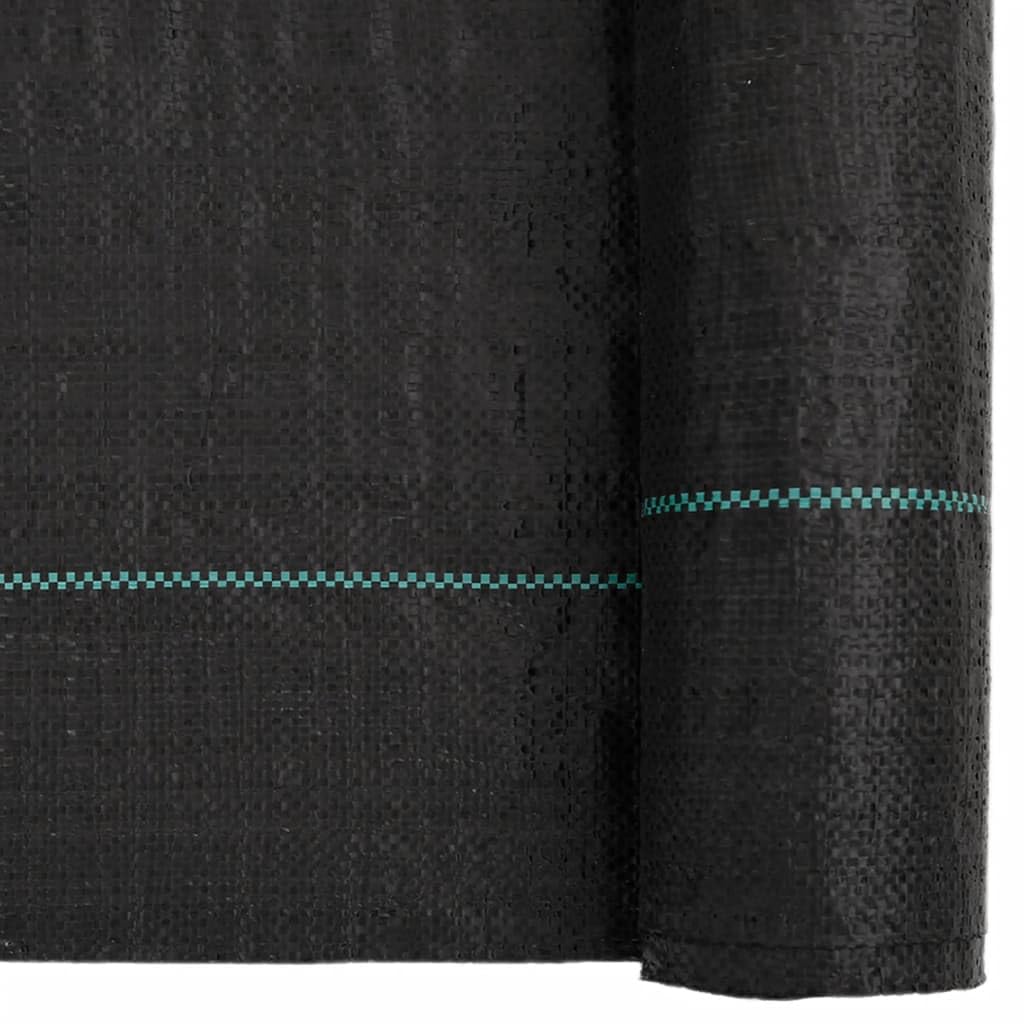 Membrana para césped y jardín, jardinería, paisajismo, tela, membrana, negro, 1 x 50 m PP