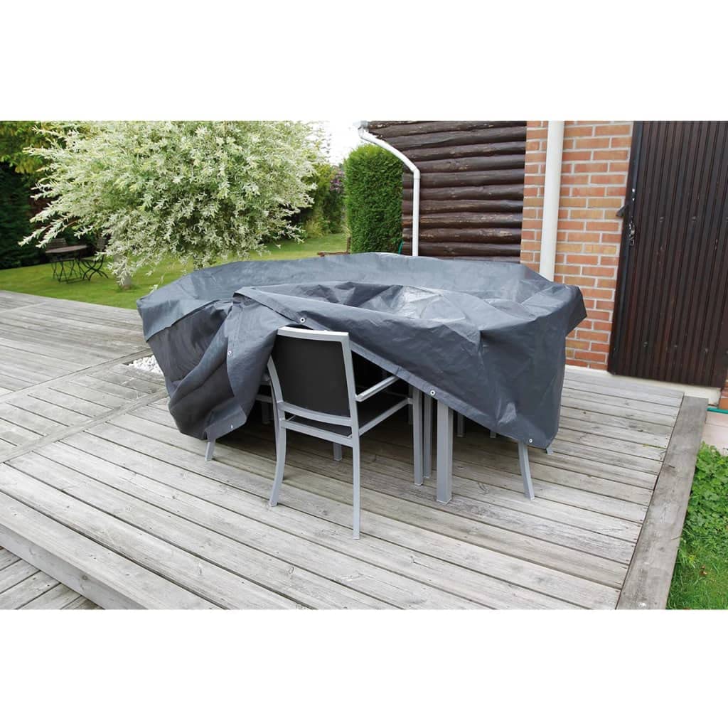 Housse de protection salon de jardin rectangle 8 places 325x205 cm gris/noir GRAPHITE noir