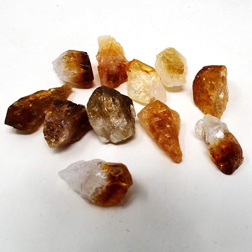 Miniatura 5 de Piedra de cristal curativo de punto de citrino natural para la suerte, el éxito, hacer cambios, confianza en los negocios, creatividad y pasión