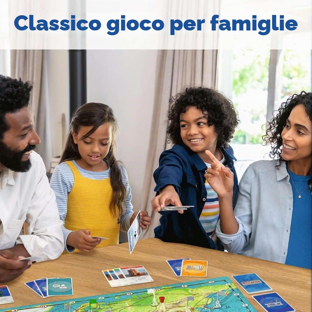 Ravensburger Gioco per famiglie 26888 - World tour - classico per famiglie da 8 anni - gioco da tavolo, viaggi in tutto il mondo, gioco da tavolo per un massimo di 6 giocatori - oltre 170 città