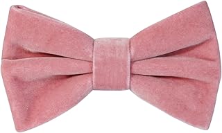 Pajarita para hombre – Pajarita ajustable de terciopelo preatada pajarita de un solo color con mariposas para novio boda formal con caja de regalo