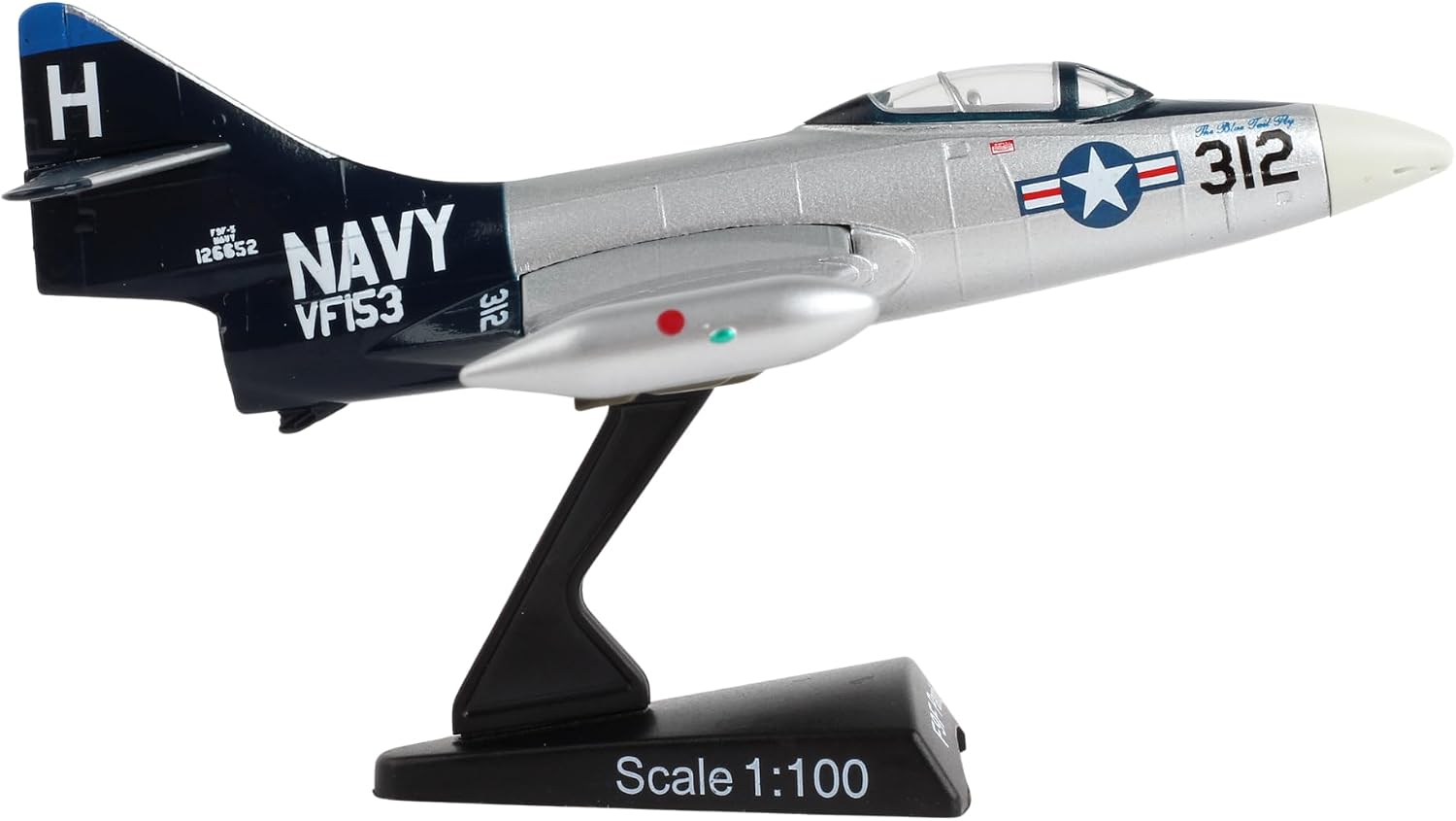 Daron Postage Stamp F9F Panther Silver/Black 1/100