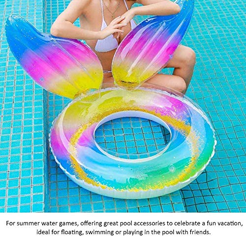 Image of Inflatable Swim Ring for Adults | Pool Floater Tube for 3+ Yrs Kids| Waist Safety Float for Swimming Practice| Durable Circle Rider for Beach, Lake, Pool Party| Summer Water Fun- 60cm