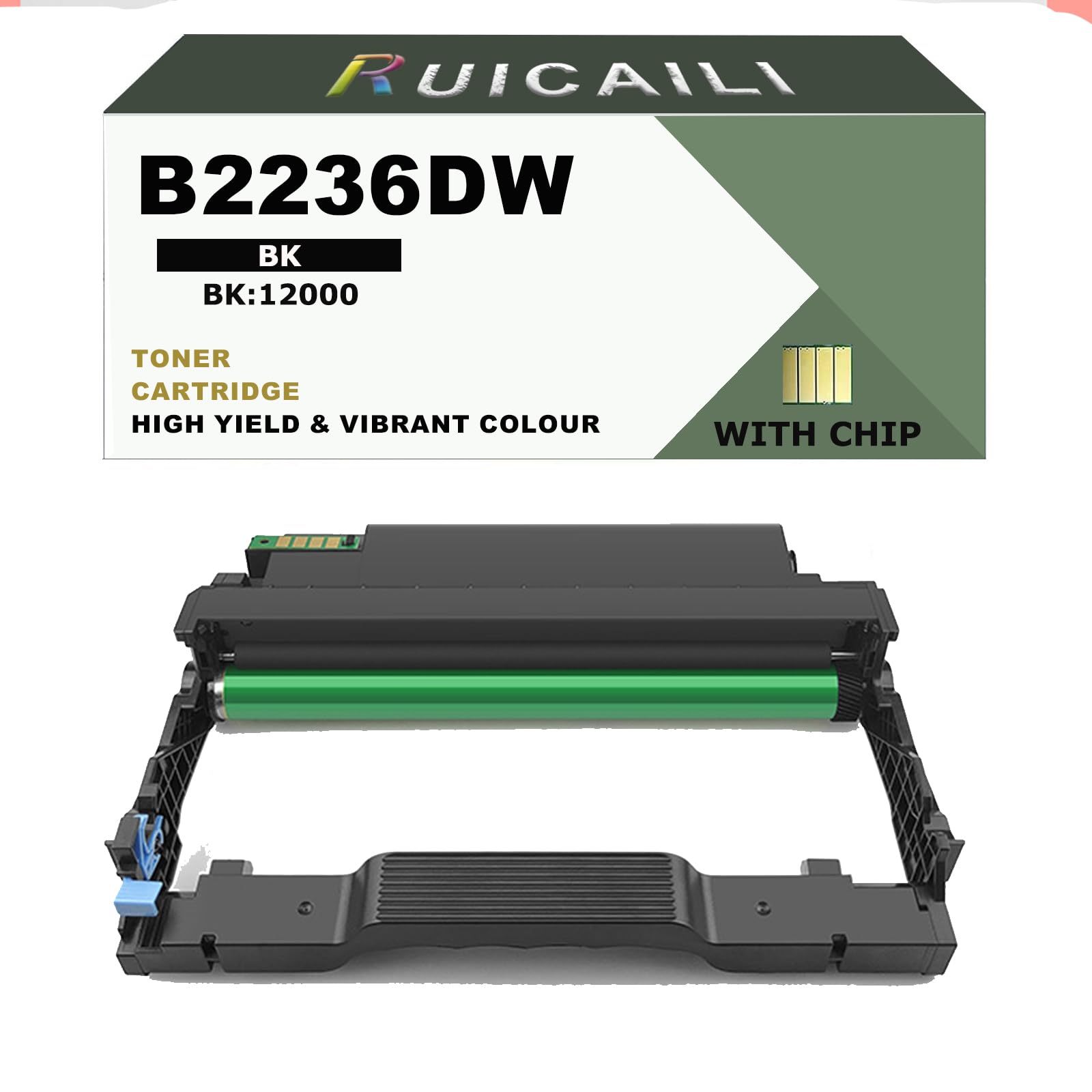 B2236 B2236DW Bildtrommeleinheit, kompatibel mit Lexmark B2236dw MB2236 MB2236adw Drucker, 1 Stück, Schwarz, 12.000 Seiten drucken
