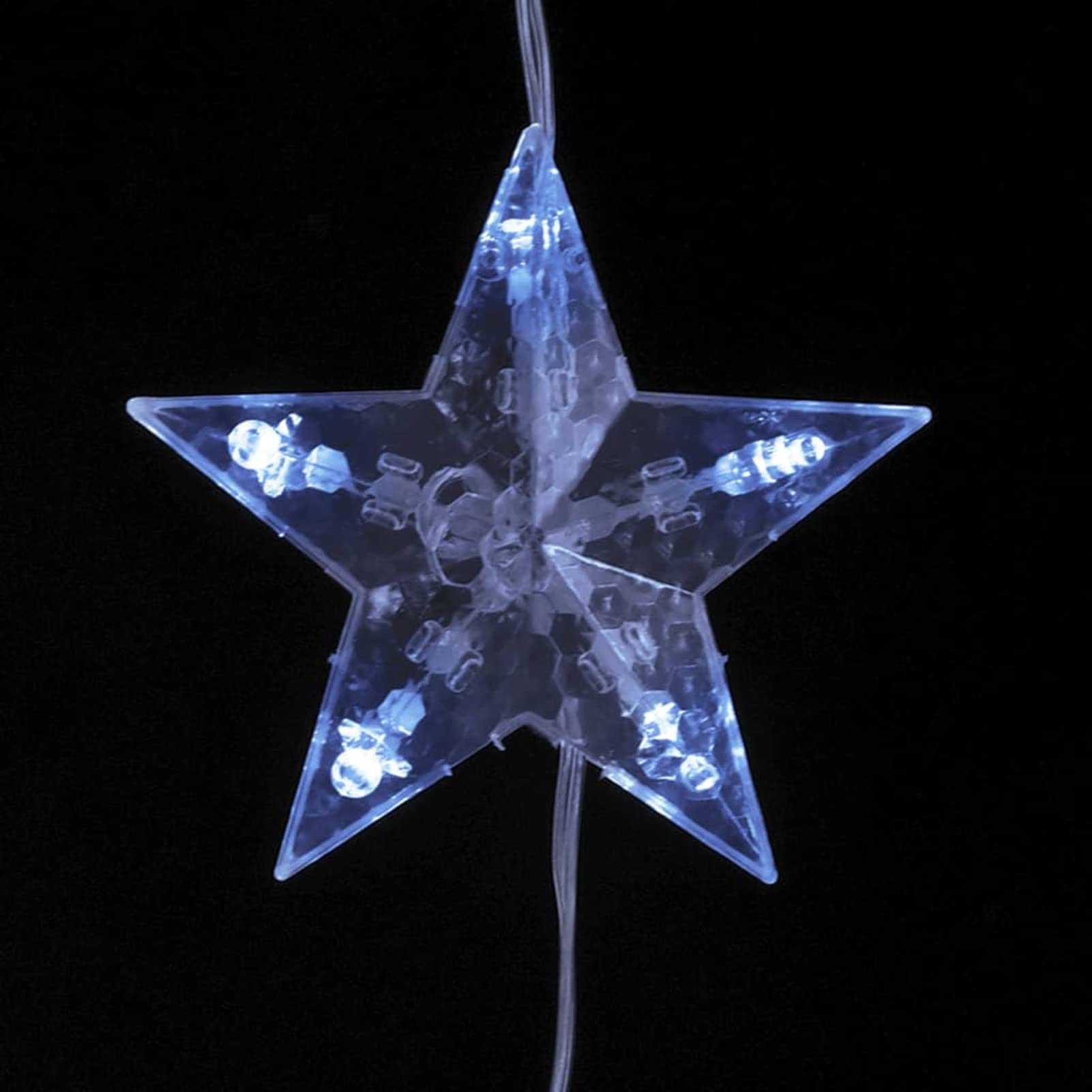 ShGaxin Cortina de Luces Estrellas 500 Leds Azul 8 Funciones, Luces Navidad Exterior, Guirnalda Luces Interior, Luces Decorativas Habitacion, Decoracion Navidad Hogar, Fairy Lights