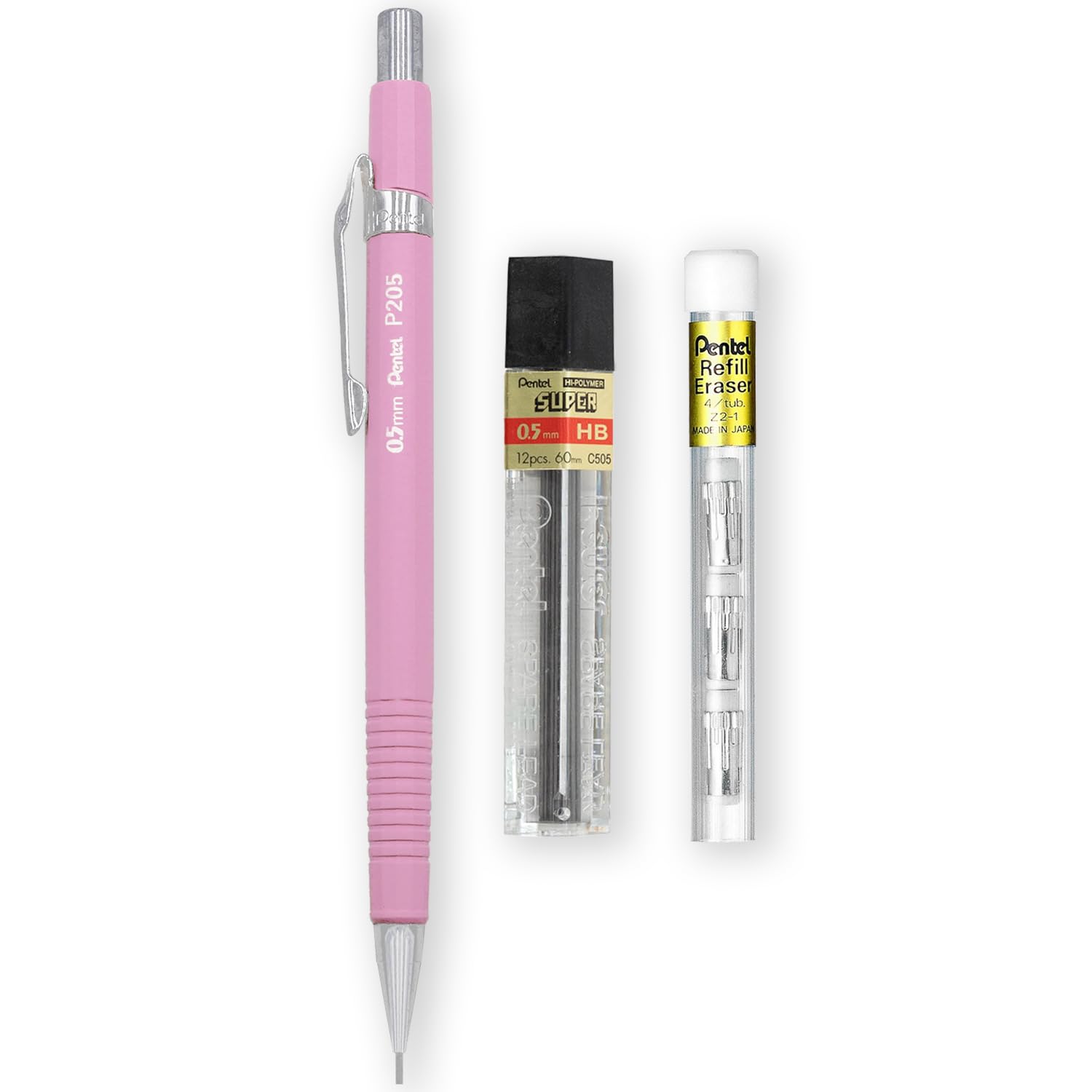 Pentel P205-97C Mechanical Automatic Pencil, Pastel Floral Range