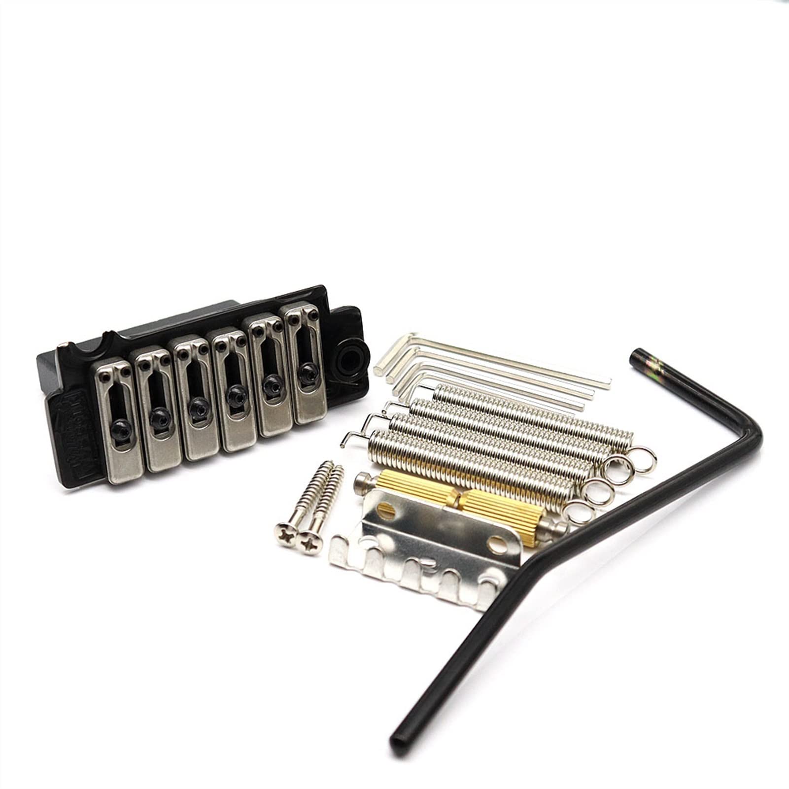 FLFL Puente Tremolo De 1set con Monturas De Acero Inoxidable con Bloque De Zinc para Stratocaster S T Guitarra Electrica Sistema Puente Guitarra (Color : 1set Black)