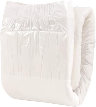LittleForBig 5500-5800 ml Adult Nappies Pack of 10 - ABDry White Nappies (M)