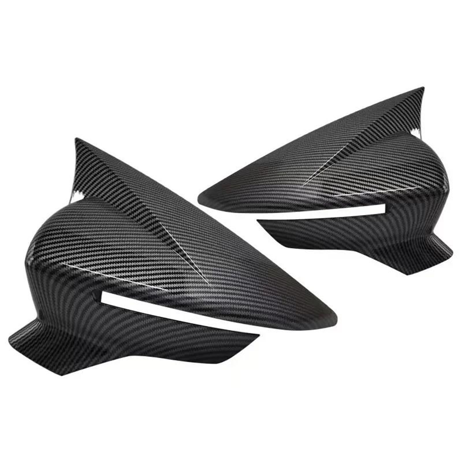 Car Rearview Side Mirror Cover Wing Cap Sticker for SEAT for Leon MK3 5F 2013-2019 for Ibiza MK5 2017-2020 Car Wing Mirror Covers(Carbon)