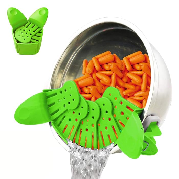 Buy Kitchen Strain Strainer, Clipon Silicone Strainer, Collapsible