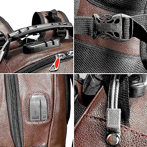 Mochila Notebook Masculina Bolsa Executiva Escolar Couro Top